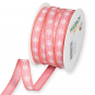 Druckband "Blmchen" mit Bogenkanten, Farbe: Pastellpink/Wei