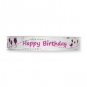 Druckband "Happy Birthday", Farbe: pink/violet