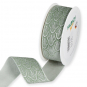 Samt-Druckband "Ornament", Farbe: Mint/Silber