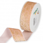 Samt-Druckband "Ornament", Farbe: Pastellrosa/Gold