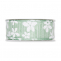 Druckband "Blten" 35 mm, Farbe: mint / wei