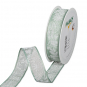 Transparentes Druckband " Bltter", Farbe: Mint/Wei