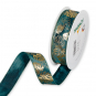 Druckband "Monstera", Farbe: Petrol/Gold