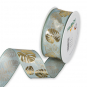 Druckband "Monstera", Farbe: Jade/Gold