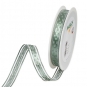 Dekorationsband "Materialmix" 15 mm, Farbe: Jade/Silber