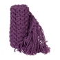 Deko-Strickband mit Fransen, Farbe: violet