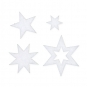 Sticker Filz-Sterne, Farbe: Weiß