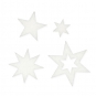 Sticker Filz-Sterne, Farbe: Creme