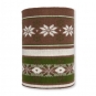Strickschlauch "Norweger Muster", Farbe: Braun/Grn/Creme