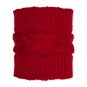 Deko-Strickschlauch "Zopfmuster" 15 x 13cm, Farbe: rot