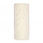 Deko-Strickschlauch "Zopfmuster" 20 x 10cm, Farbe: creme