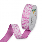 Druckband "Blten" 18 Meter, Farbe: Pink/Wei