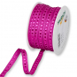 Dekorationsband mit Steppstreifen, Farbe: Pink