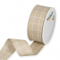 Karoband, Farbe: Leinen/Wei