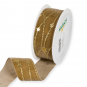 Samt-Druckband "Sternenkette", Farbe: Natur/Gold