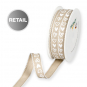 Druckband "Herzen", Farbe: Leinen/Wei