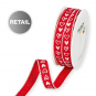 Druckband "Herzen", Farbe: Rot/Wei