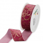 Samt-Druckband "Blten", Farbe: Beere/Rosegold