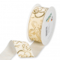 Samt-Druckband "Blten", Farbe: Creme/Gold