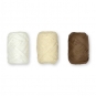 Papier-Raffia-Set 3 x 10 m, Farbe: wei/natur/braun