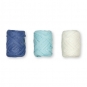 Papier-Raffia-Set 3 x 10 m, Farbe: wei/hellblau/blau