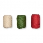 Papier-Raffia-Set 3 x 10 m, Farbe: natur/grn/rot