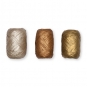 Metallic-Papier-Raffia Set 3 x 10 Meter, Farbe: champagner/braun/gold