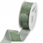 Samt-Druckband "Monstera", Farbe: Mint