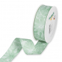 Jacquardband "Flora", Farbe: Mint/Wei