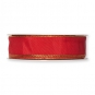 Taftband mit Lurexkanten, Farbe: Rot/Gold