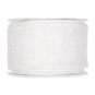 transp. Dekoband mit Lurex, Farbe: Wei/Silber