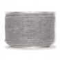 transp. Dekoband mit Lurex, Farbe: Grau/Silber