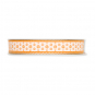 Druckband "Blten" meliert, Farbe: Orange/Wei/Leinen