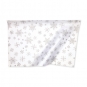 Taftstoff mit Glitterdruck "Schneesterne", Farbe: weiß/silber