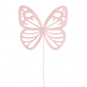 Samt-Stecker "groer Schmetterling" 6 Stck, Farbe: Pastellrosa