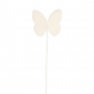 Samt-Stecker "kleiner Schmetterling" 6 Stck, Farbe: Creme