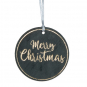 Samt-Hnger "Merry Christmas" 3 Stck, Farbe: Dunkelgrau/Gold