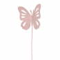 Samt-Stecker "Schmetterling" 6 Stck, Farbe: Pastellrosa