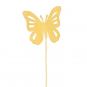 Samt-Stecker "Schmetterling" 6 Stck, Farbe: Gelb